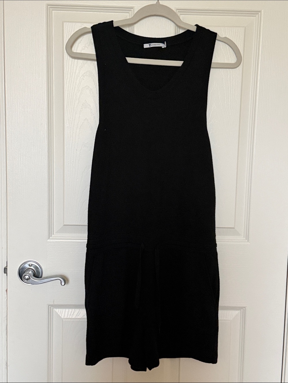T Alexander Wang Black Sleeveless Knit Romper